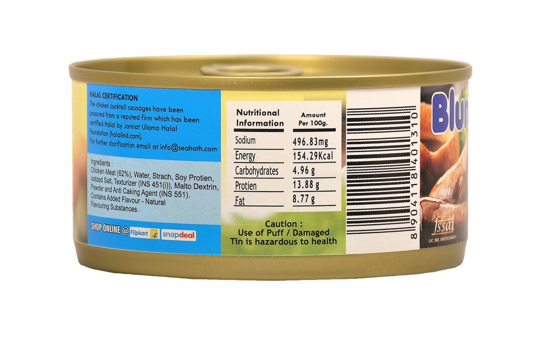 Bluna Chicken Cocktail Sausage    Tin  180 grams
